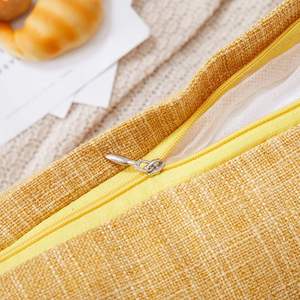 2025 Set of 2 Cream Cotton Linen Pillow Covers 18\" X 18\" Square Decorative Farmhouse Style Throw Pillows for Couch - Product Image 4