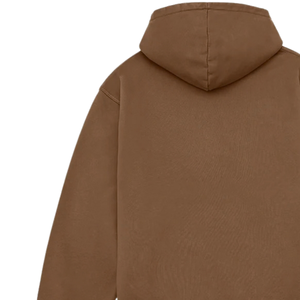 Sweat à capuche décontracté pour homme avec poche kangourou, épaules tombantes, poignets côtelés, dos uni et imprimé discret sur la poitrine – Vente en gros, Fabricant OEM - Product Image 5