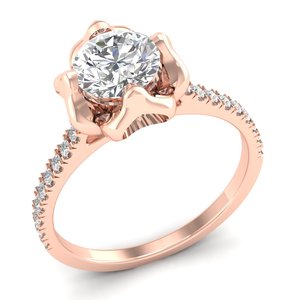 REYES Latest Design Round Cut 1.16 Carat Moissanite Eternity Rings Solitaire 925 Sterling Silver Certified Jewelry for Women - Product Image 2