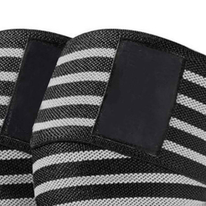 Vendas para Rodillas con Diseño Multirrayas, Cierre Ajustable de Gancho y Bucle, Soporte para Levantamiento de Pesas y Powerlifting, Personalización OEM, Venta al por Mayor - Product Image 3