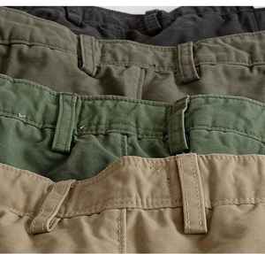 Shorts d'été décontractés pour hommes 100% coton, coupe slim, tendance, coupe droite, cargo, OEM, impression de logo personnalisé, shorts pour hommes d'affaires - Product Image 4
