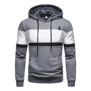 เสื้อฮู้ดผู้ชายใส่สบายสำหรับออกกำลังกายในฤดูหนาว ผ้าฝ้ายฟลีซ 100% สีพื้น จำนวนมาก - Product Image 1
