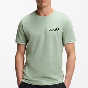 T-shirt en coton confortable pour tous les jours, couleur unie avec design tendance et personnalisation du logo / Service OEM de conception 2026 - Product Image 1