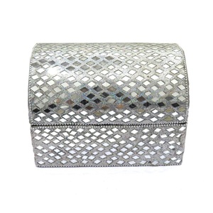 Handmade Mirror Work Silver Jewelry Box Decorative Ring Organizer Storage Case for Home Gift Bulk Supply - Product Image 6