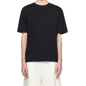 T-shirts pour hommes de qualité supérieure, en coton, pour l'été, noirs, style tendance, couleur unie, surdimensionnés, confortables, respirants, vêtements décontractés - Product Image 4