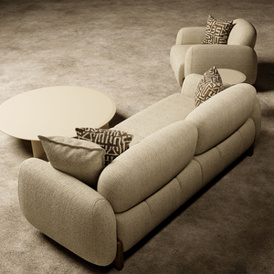 Elegant Curved Convertible Modern Living Room <b>Sofa</b> Set Upholstered Fabric <b>Sofa</b> <b>Bed</b> for Sports Venues - Product Image 4
