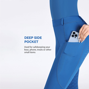 Leggings de Diseño Personalizado con Logotipo para Mujer, Pantalones de Cintura Alta, Antideslizantes, con Agarre de Silicona, para Competencia de Equitación - Product Image 4