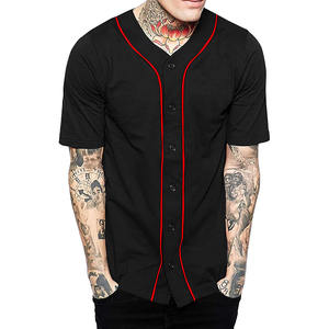 Maillots de baseball personnalisés imprimés par transfert thermique, 100 % polyester, uniformes d'équipe, broderie de logo, maillot de baseball/softball à boutons - Product Image 3