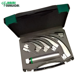 Lames de laryngoscope à fibres optiques à prix de gros 000, 1, 2, 3, 4 avec poignée manuelle en acier inoxydable allemand, certifiées CE ISO pour ORL - Product Image 2