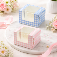 Vente en gros de boîtes à cupcakes avec fenêtre, capacité 12 cupcakes |   Boîte d'emballage pour muffins en carton blanc, boîte de boulangerie, durable, logo personnalisé, écologique