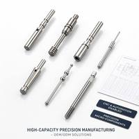 Tige d'axe de précision en acier inoxydable usinée CNC suisse sur mesure, filetée à étages avec embout sphérique, usinage OEM sous contrat