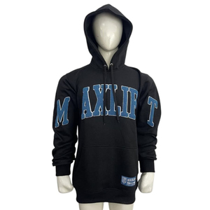 Sweat-shirt à capuche en molleton de coton avec broderie chenille personnalisée, style streetwear épais, avec logo OEM - Product Image 1