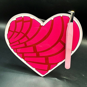 Plaque magnétique professionnelle en acrylique écologique pour extensions de cils, avec logo personnalisé, motif cœur rose, outils pour pose de cils, vente en gros - Product Image 6