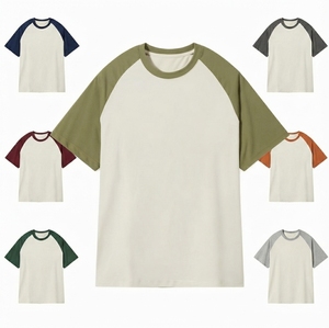 เสื้อยืดคอกลมผู้ชาย แขนเสื้อแบบแร็กแลน 2 สี ผสมโพลีเอสเตอร์ 95% สแปนเด็กซ์ 5% สไตล์สปอร์ต ออกกำลังกาย แห้งเร็ว ระบายเหงื่อได้ดี รับสกรีนโลโก้แบรนด์ - Product Image 5