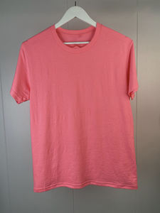 T-shirt en coton uni pour homme, tissu doux, manches courtes, col rond, confortable, vêtement décontracté pour impression en gros - Product Image 3
