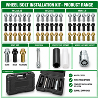 Kit d'installation de boulons de roue avec boulons à siège conique, goupilles de guidage et outils à douille, personnalisé OEM