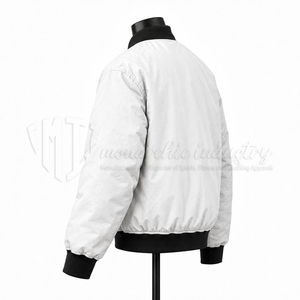 Veste bomber légère à fermeture éclair personnalisée OEM en gros avec logo personnalisé - Coupe-vent respirant écologique unisexe - Product Image 5