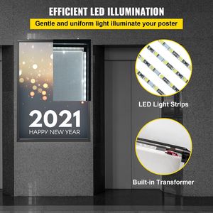 กล่องไฟ LED บาง33X24inch กรอบโปสเตอร์ภาพยนตร์สำหรับโฆษณาเมนูธุรกิจป้ายโฆษณาโปสเตอร์สแนปโปสเตอร์อลูมิเนียม - Product Image 3