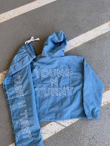 <b>Red</b> <b>Hooded</b> Windbreaker <b>Jacket</b>| Snap Button Streetwear <b>Jacket</b>| Waterproof Urban Fashion Outerwear|OEM Private Label Manufacturer - Product Image 2