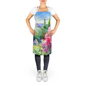 Idaho Syringa Watercolor Unisex Large Multicolor <b>Apron</b> for Cooking Baking Crafts Gardening-Kitchen Server for Adult Women <b>Men</b> - Product Image 2