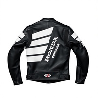Chaqueta de Cuero Vacuno Genuino con Estampado Zonda para Adultos Unisex, Estilo Pista, para Motociclismo, con Logotipo Personalizado, Nivel CE 2
