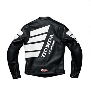 Chaqueta de Motociclismo Unisex Zonda, Estampada, de Cuero Vacuno Genuino, Estilo Pista, con Logotipo Personalizado, Nivel 2 de Protección CE, Impermeable - Product Image 2
