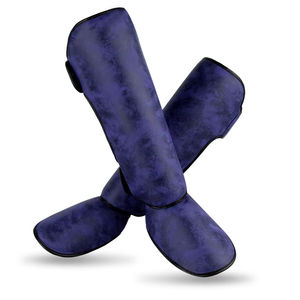 Nouvelles protections de tibias et de voûtes plantaires en cuir PU pour Muay Thai, MMA, Kickboxing – Équipement d'arts martiaux avec soutien de la cheville - Product Image 1