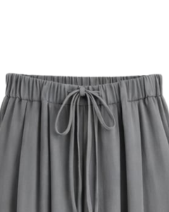 Custom Grey Wide Leg Pants Women Casual High Waist <b>Drawstring</b> <b>Trousers</b> Loose Fit Straight Pants Comfortable Lounge Wear Fashion - Product Image 4