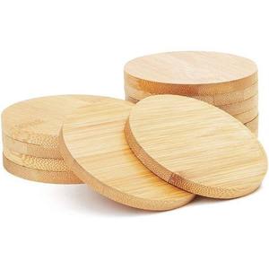 Sous-verres en bois naturel faits à la main pour tasses à thé et à café, pour table à manger - Product Image 4