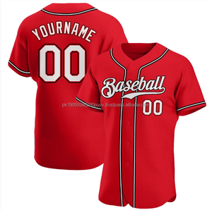 Logo personnalisé Nom Vente en gros Softball Jersey Shirt Youth Custom Stripes Baseball Shirt Baseball & Softball Wear Maillots de baseball - Product Image 5