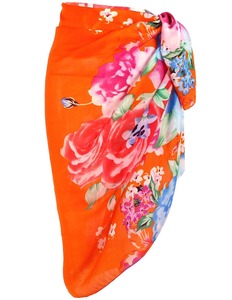 Women Pareo <b>Sarong</b> and Floral Printed Design Front Tie Girls Skirt Pareo <b>Sarong</b> for Beach Skirt <b>Sarong</b> Pareo - Product Image 1
