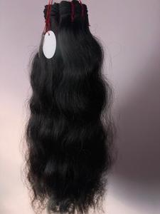 Extensions de cheveux naturels indiens Remy en vrac, ondulés, noir naturel, double trame, cheveux humains à tirage simple - Product Image 2