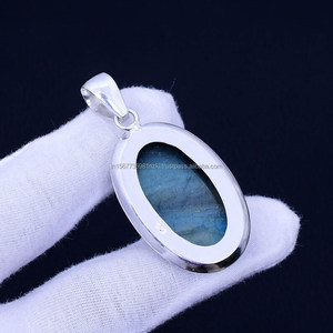 Colgante de piedras preciosas antiguas de Plata de Ley 925, colgante de piedra lunar de diseñador con chapado en rodio, colgantes de lujo, joyería - Product Image 6