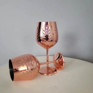 Gobelet en cuivre finition premium, gobelet en cuivre poli miroir, verre en cuivre à bord lisse, design élégant en cuivre - Product Image 1