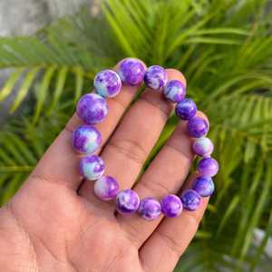 Certified Sugilite <b>Bracelet</b>: Sugilite <b>Beads</b> <b>Bracelet</b> (9.5-13mm) - Product Image 1