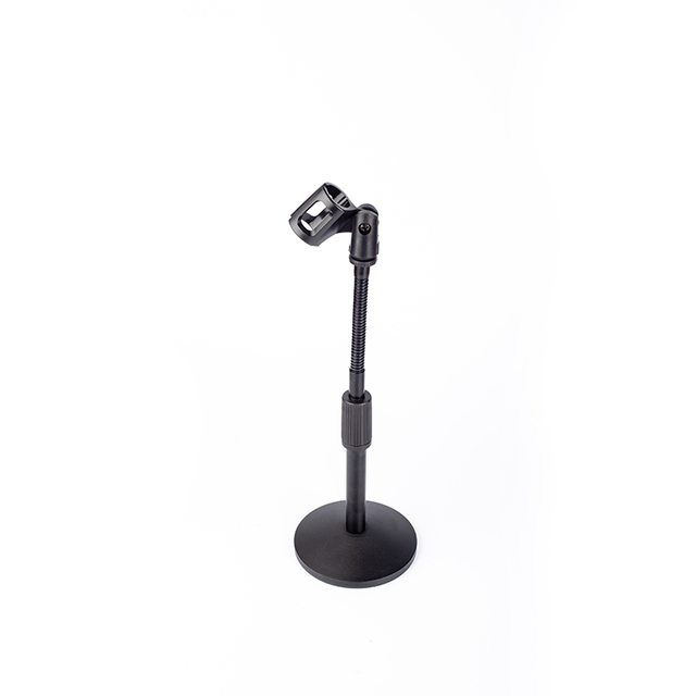 Round Base Desktop Mic Holder Stand Adjustable Height Table Microphone Stand