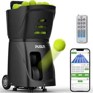 DISPONIBLE DÉS ORGANISATION : Machine de lancer de balles de tennis télécommandée, machine à balles de tennis intelligente haute capacité pour l'entraînement de joueurs de tous niveaux - Product Image 1