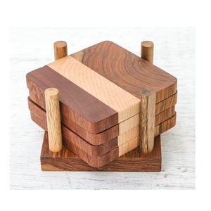 Diseños clásicos de madera natural disponibles en posavasos de madera, hermosos y modernos. - Product Image 5