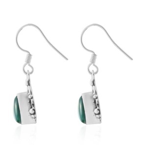 Pendientes de Piedra de Malaquita Natural, Hechos a Mano, de Plata de Ley, Joyería Boho, Pendientes Colgantes de Piedra Verde, Regalo - Product Image 3