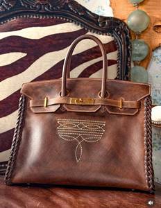 Sac fourre-tout en cuir véritable fait main pour femmes |   Design tressé sur le côté |   Grand sac à main marron à porter à l'épaule |   Sac à main de voyage et de bureau tendance | - Product Image 3