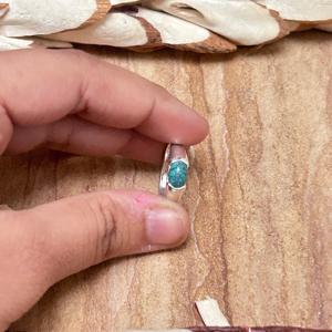 Minimalist <b>Turquoise</b> <b>Ring</b> Brass Finger <b>Ring</b> Women Silver Plated Ethnic Jewelry Dainty Bands <b>Ring</b>[Wholesale/OEM/ODM] - Product Image 1