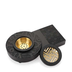 Ensemble de plateaux brûleurs d'encens arabes en bois avec grille décorative, porte-bakhoor de luxe fait main pour fournisseur en gros du Golfe - Product Image 5
