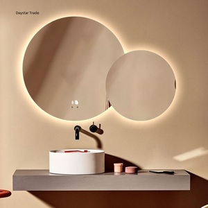 Miroir de salle de bain mural LED rond double moderne Daystar Trade avec capteur tactile et rétroéclairage - Product Image 1