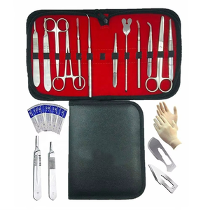 Kit de dissection anatomique de 34 pièces, ensemble d'instruments chirurgicaux en acier, outils d'entraînement médical manuels avec ciseaux, pinces, lames, étui - Product Image 4