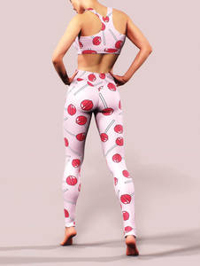 Nuevo diseño de leggings de yoga para gimnasio con estampado por sublimación, conjunto de yoga de cintura alta para mujer - Product Image 6