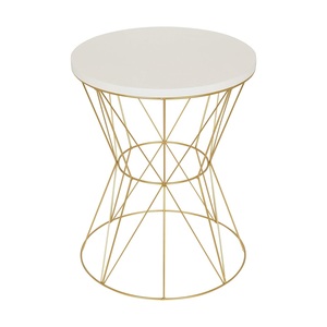 Mesa Auxiliar Tradicional de Metal y Mármol para Hogar, Oficina, Sala de Estar - Mesa de Apoyo Duradera y Ecológica para Café/Snacks - Precio al por Mayor - Product Image 3