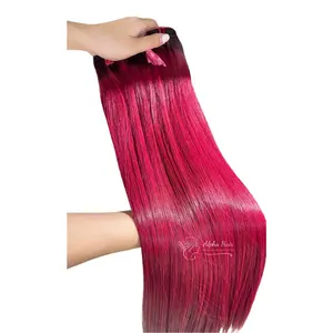 Premium Quality Best Bulk Hair Vendor Fancy Silky Pink Bone Straight Hair Extensions Glueless Wigs Full Lace Wigs