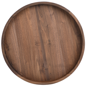 Natural Wood Round Food Serving Tray, High Quality Food Grade Wooden Plate for Restaurants Catering Event Cafeterias At Low Rate - Product Image 3
