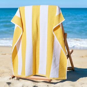 Serviettes de plage rayées rectangulaires en coton tissé, séchage rapide, absorbantes, pour piscine et bain, extra grandes et surdimensionnées - Product Image 5