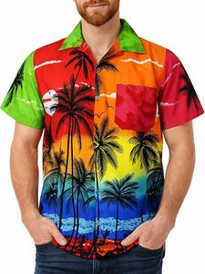 Camisas Hawaianas con Estampado de Palmeras, Diseño Nuevo 2026, Manga Corta, Casuales, de Verano, Popelina Transpirable, Antiarrugas, para Fiesta en la Playa - Product Image 5